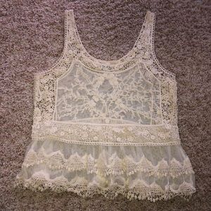 Express Sheer Lace Tank Top